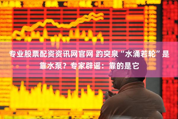 专业股票配资资讯网官网 趵突泉“水涌若轮”是靠水泵？专家辟谣：靠的是它